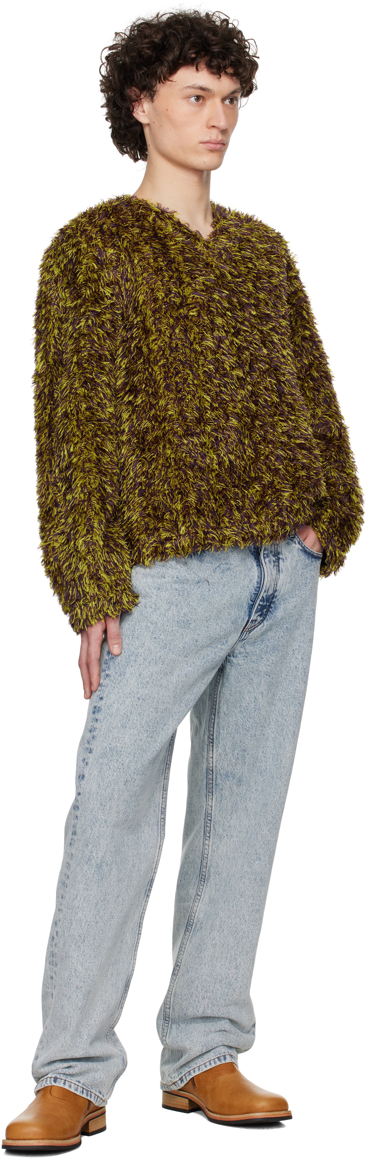 Séfr Brown & Yellow Agustin Sweater