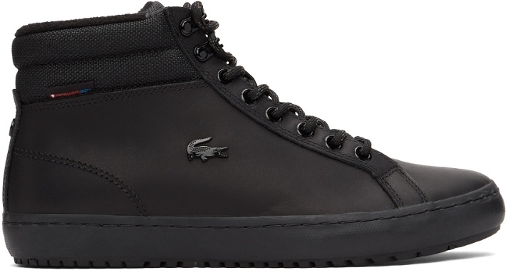 Photo: Lacoste Black Straightset Thermo Sneakers