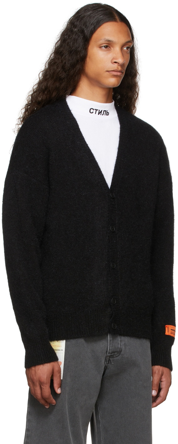 Heron Preston Black Mohair Cardigan Heron Preston