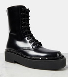 Valentino Garavani Rockstud M-Way leather combat boots