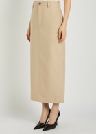 Wardrobe.nyc Twill Midi Skirt Stone