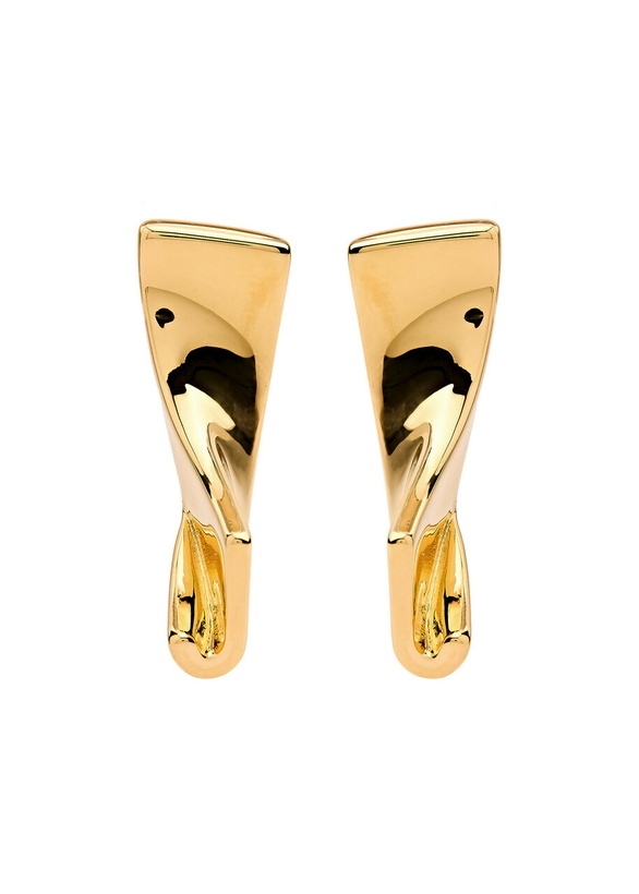 Photo: Jacquemus Les Boucles J Sculpted Earrings - Gold - One Size