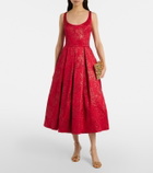 Safiyaa Asher floral jacquard midi dress