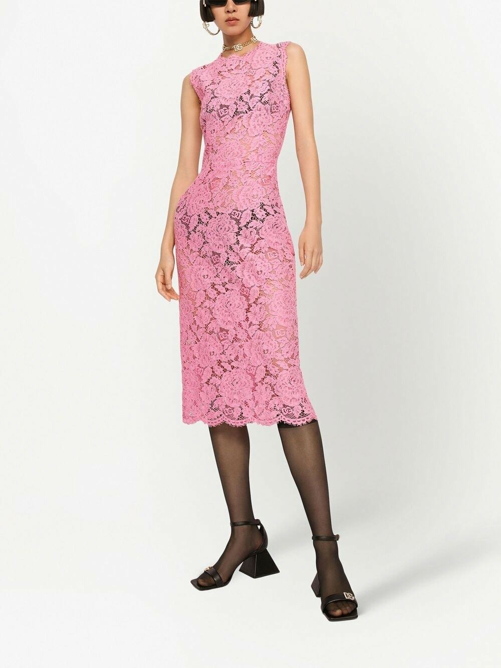 DOLCE & GABBANA - Lace Midi Dress Dolce & Gabbana DOLCE & GABBANA - Lace Midi Dress Dolce & Gabbana