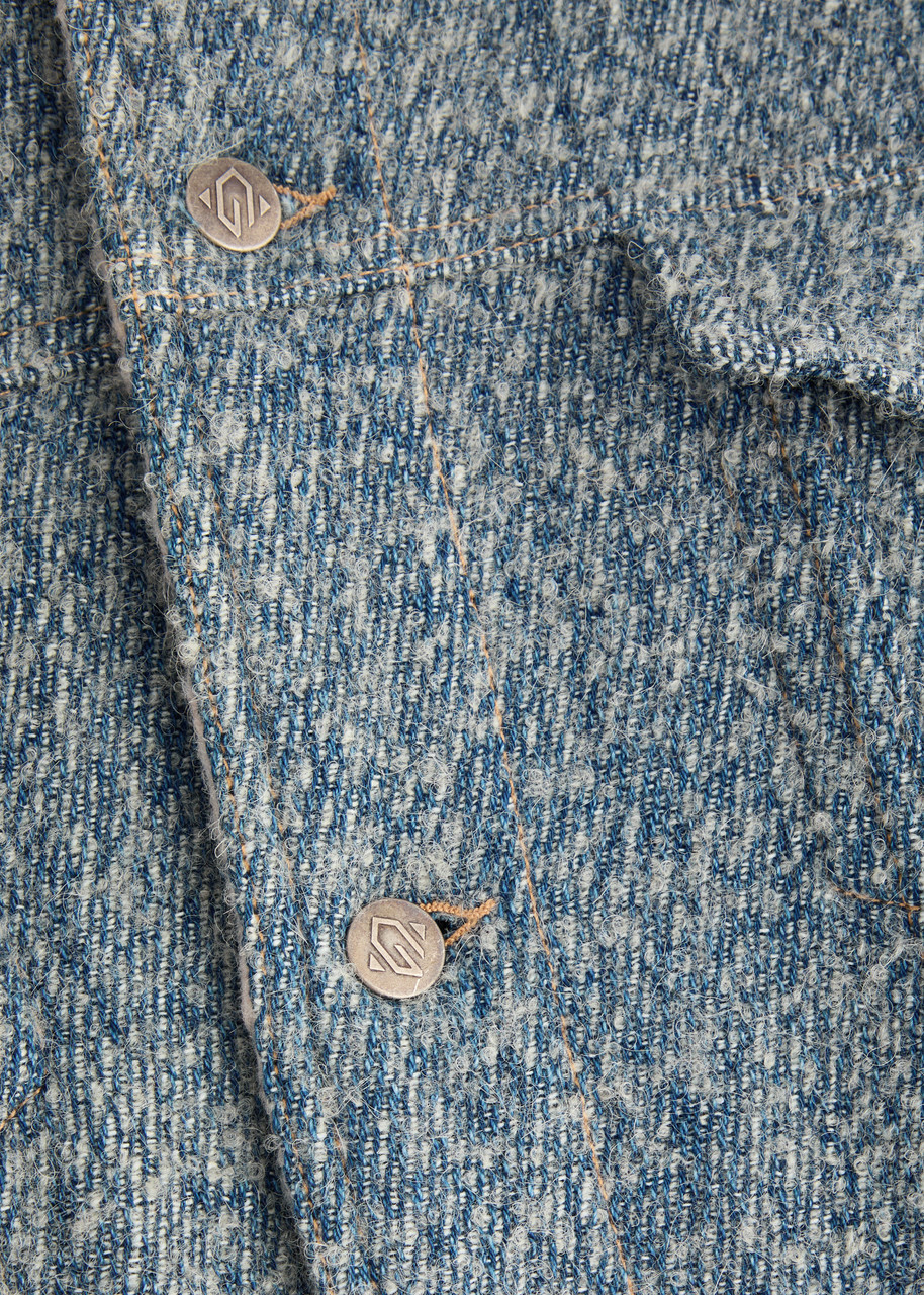 Giuseppe DI Morabito Bouclé Denim Jacket Blue
