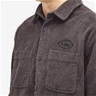 LMC Men's Gothic Oval Corduroy Shirt in Charcoal
