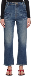 Fax Copy Express Blue 333 Wash Straight Leg Jeans