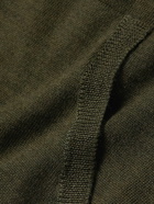 Officine Générale - Merino Wool Zip-Up Hoodie - Green