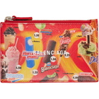 Balenciaga Red Cash Long Coin Card Holder