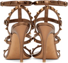 Valentino Garavani Bronze Rockstud Heeled Sandals