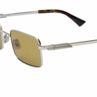 Bottega Veneta Eyewear Bottega Veneta BV1469S Sunglasses in Silver/Yellow 