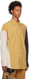 Feng Chen Wang Yellow & Navy Layered Shirt