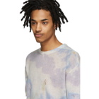 Amiri Multicolor Cashmere Tie-Dye Short Sleeve Sweater