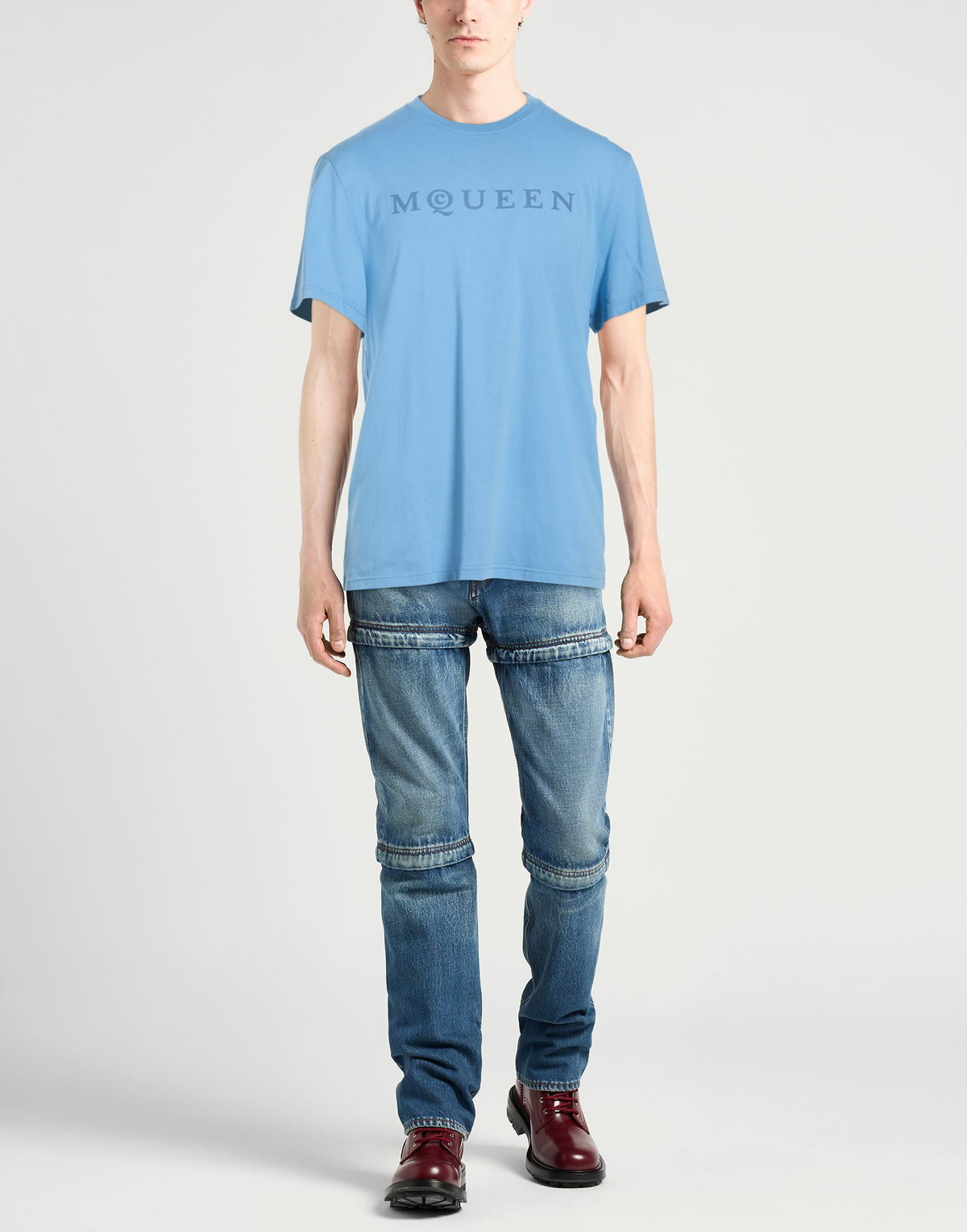 Mcqueen Mens T-shirt Light in Blue