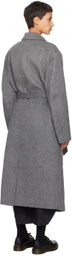AMOMENTO Gray Belted Coat