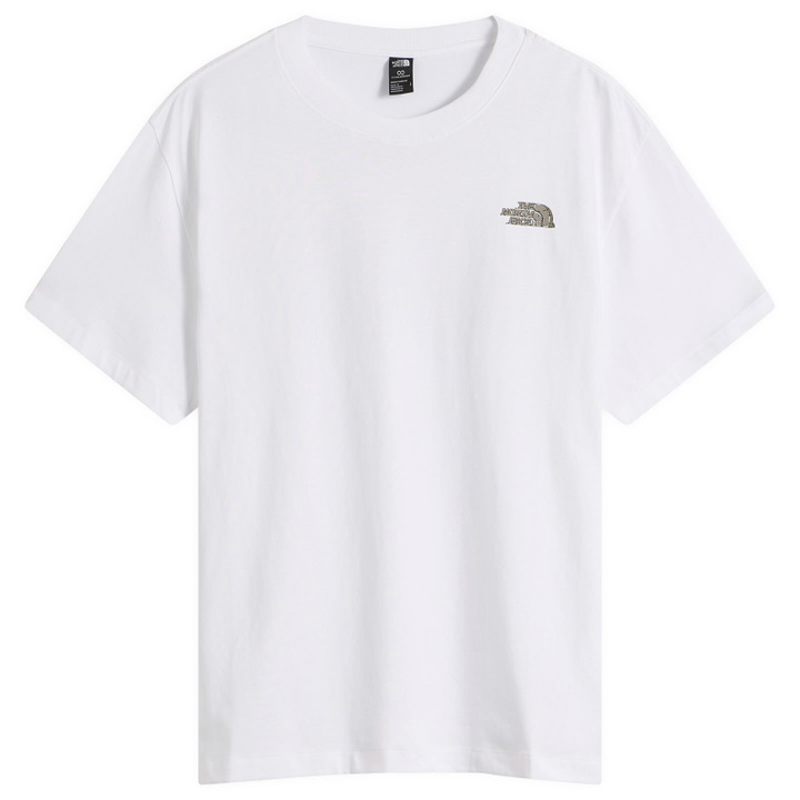 Photo: The North Face Men's Stone Logo Relaxed T-Shirt in Tnf White