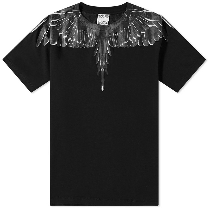 Photo: Marcelo Burlon Men's Icons Wings T-Shirt in Black/Black