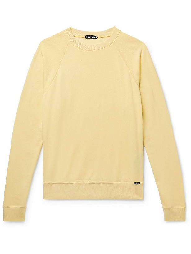 Photo: TOM FORD - Cotton-Blend Jersey Sweatshirt - Yellow