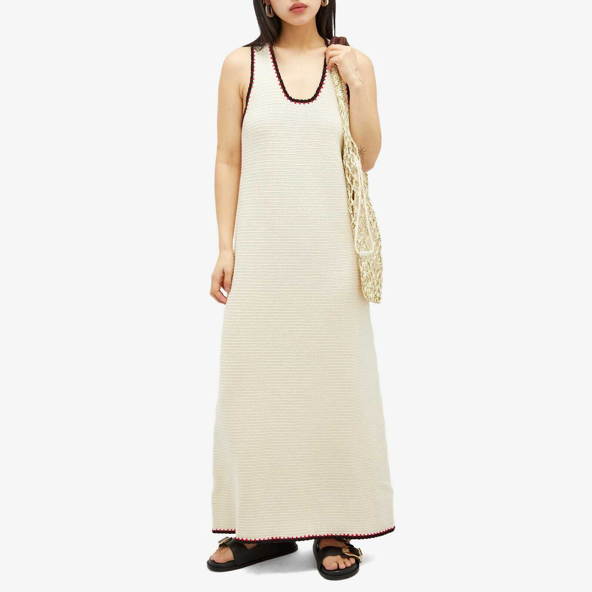 Jil Sander+ Women's Crochet Maxi Dress in Porcelain