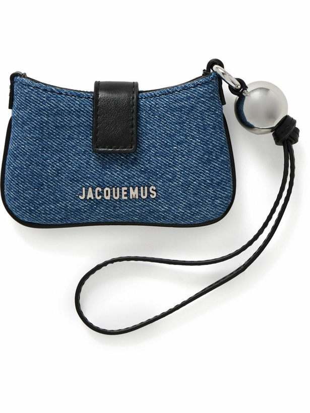 Photo: Jacquemus - Le Porte Bisou Logo-Embellished Leather-Trimmed Denim Pouch