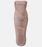 Alex Perry Draped jersey bustier dress