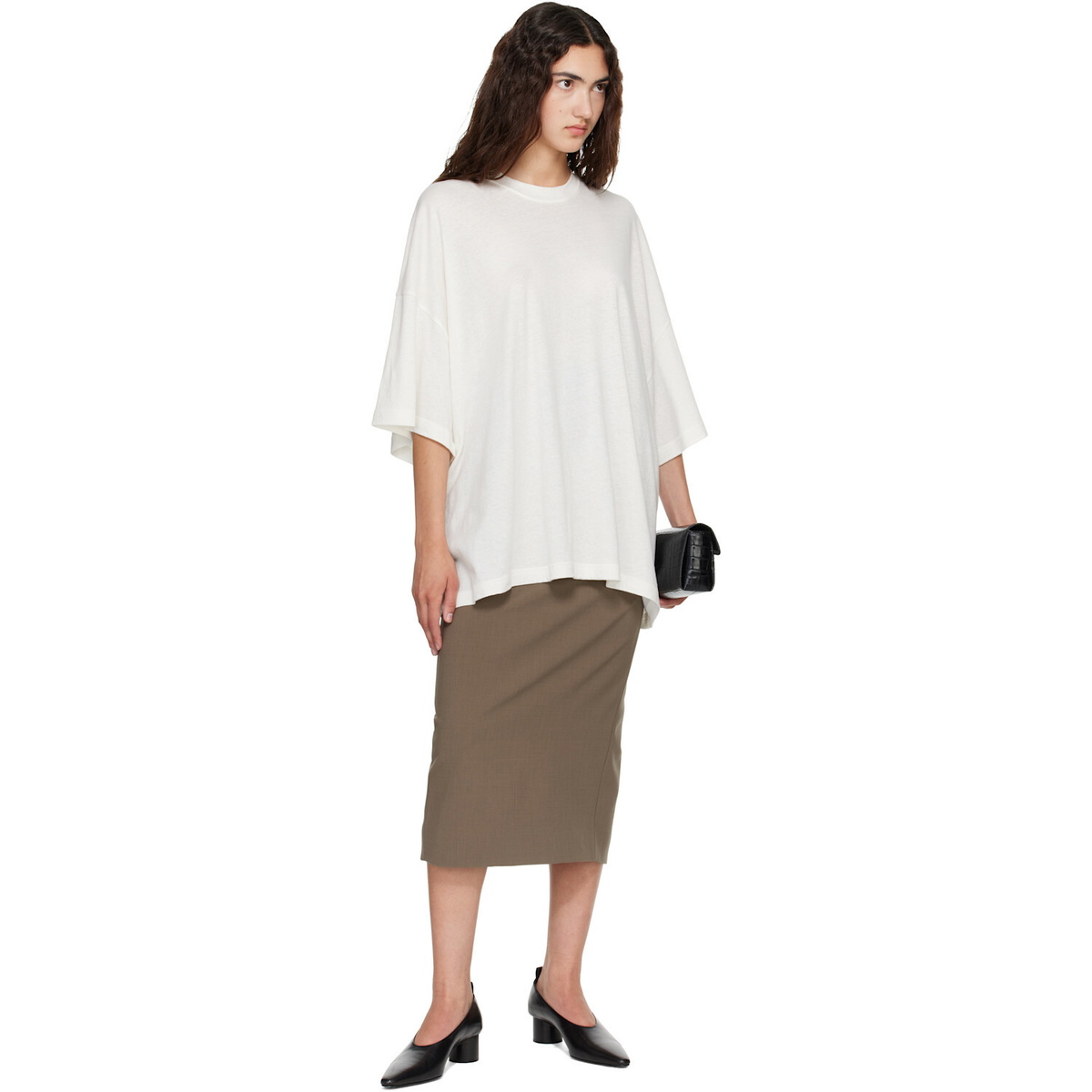 R2W Off-White Kent Cotton Cash Half Sleeve T-shirt
