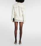 Alessandra Rich Croc-effect leather jacket