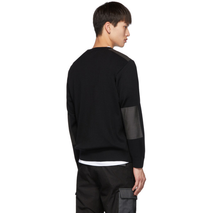 LQQK Studio for Paul and Shark Black Patch Sweater