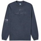 Nike Men's x Nocta NRG Long Sleeve Mock Neck T-Shirt in Dark Obsidian