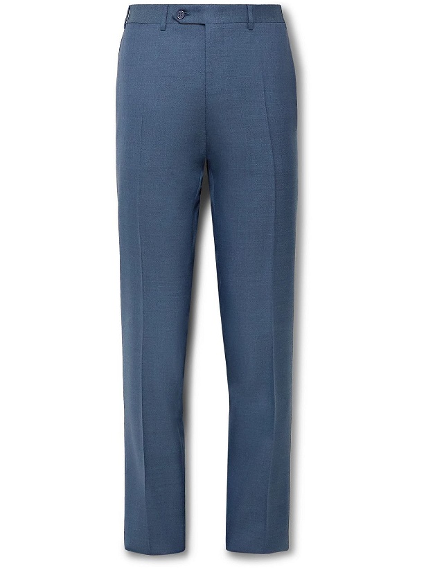 Photo: Canali - Slim-Fit Wool Suit Trousers - Blue