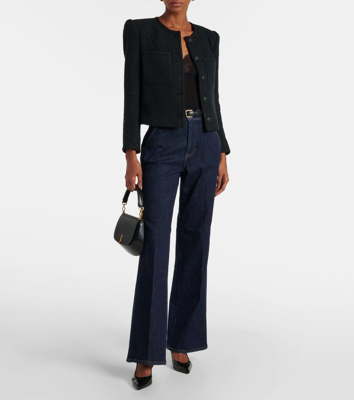 VERONICA BEARD | CROSBIE HIGH RISE WIDE LEG JEAN | REBEL STONE