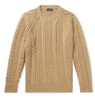 Peter Millar - Chalet Cable-Knit Camel Hair-Blend Sweater - Brown