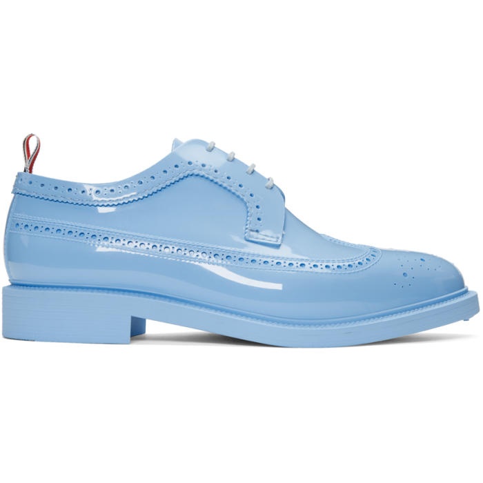 Thom Browne Blue Rubber Classic Longwing Brogues
