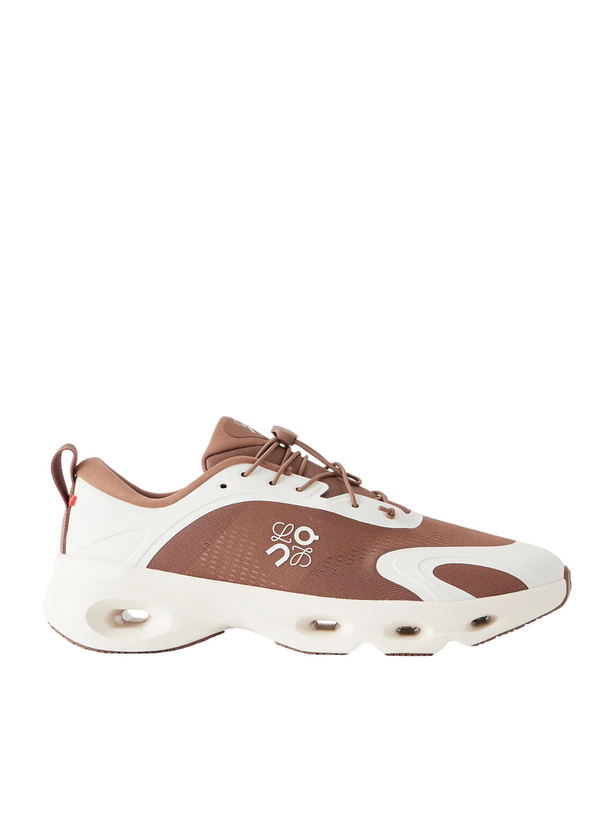 Photo: LOEWE - On Cloudsolo Rubber-Trimmed Mesh Sneakers - Brown