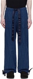 Greg Lauren Navy Pinstripe Trousers