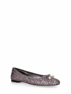 JIMMY CHOO - 10mm Elme Glittered Ballerina Flats