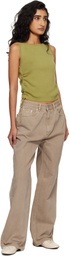 Dunst Green Layering Knit Tank Top