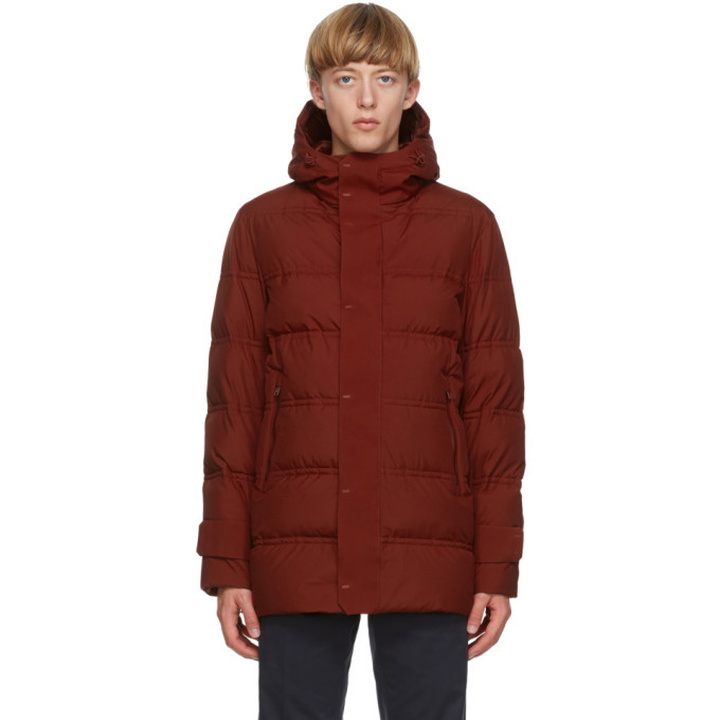 Photo: Herno Red Down Seamong Hooded Parka