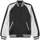 MASTERMIND WORLD Men's Varsity Jacket in Black C Grey