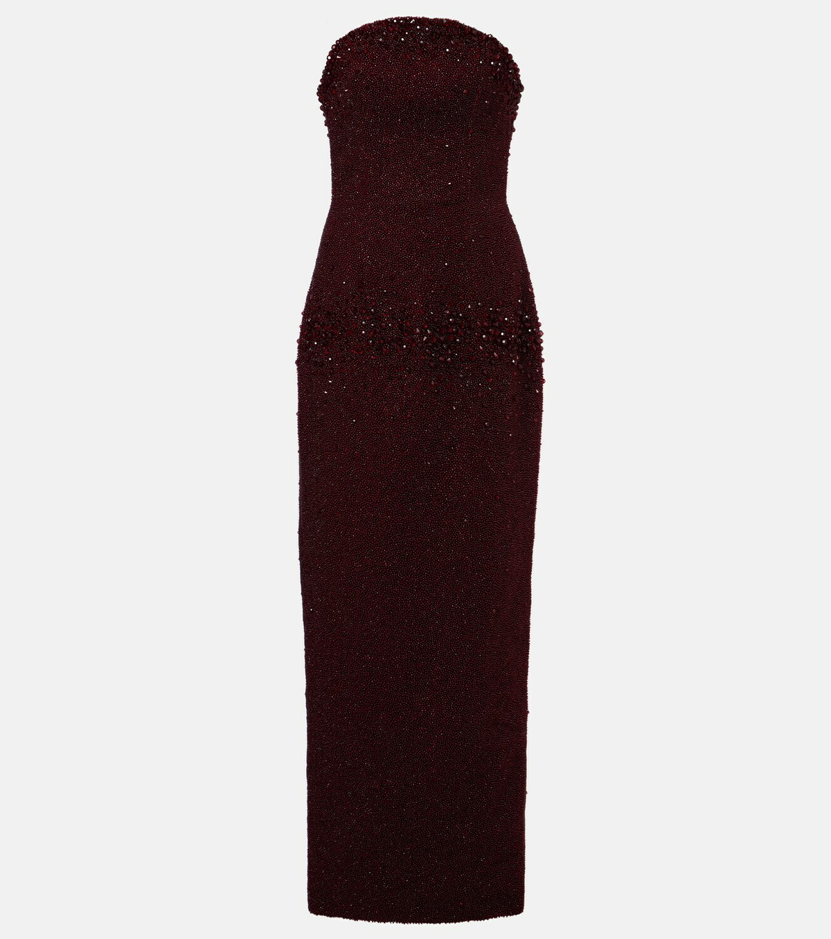Clio Peppiatt Tina embellished strapless gown