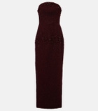 Clio Peppiatt Tina embellished strapless gown