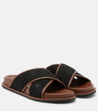 Max Mara Peonie embroidered slides