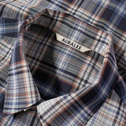 Auralee Men's Checked Shirt in Blue Check