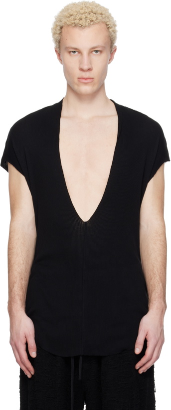 Photo: Julius Black Neck Slit T-shirt