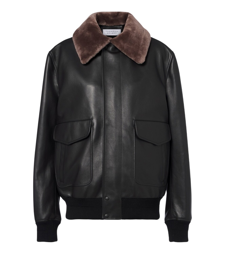 Photo: Gabriela Hearst Grant shearling-trimmed leather jacket