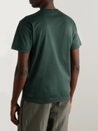 Stone Island - Logo-Appliquéd Garment-Dyed Cotton-Jersey T-Shirt - Green
