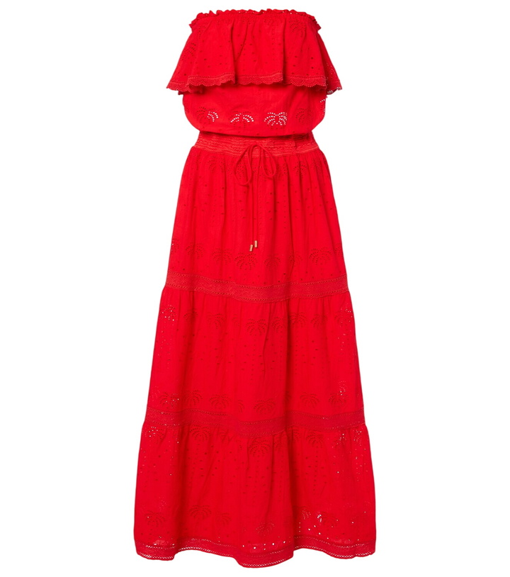 melissa odabash ally embroidered midi dress Ally White Navy Kaftan main image 1