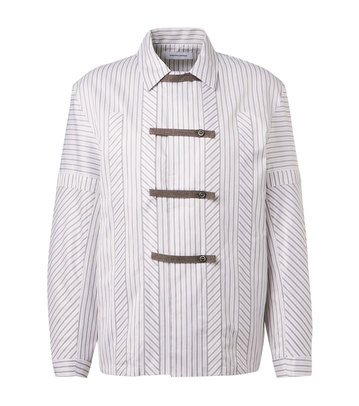 Kiko Kostadinov Blue and White Calcutta Shirt Kiko Kostadinov