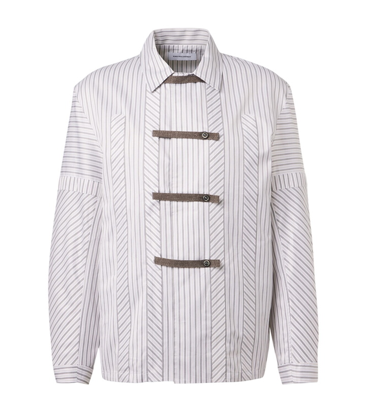 Photo: Kiko Kostadinov Kyan striped cotton poplin shirt