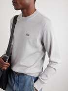 LOEWE - Anagram-Embroidered Wool-Blend Sweater - Gray